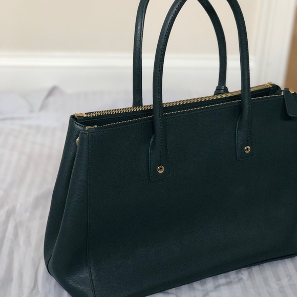 Furla structured tote NWOT green saffiano leather - Picture 5 of 6